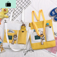 斜挎包女帆布日系大容量韩版ins文艺学生手拎简约百搭单肩手提袋NEW LAKE女士单肩包