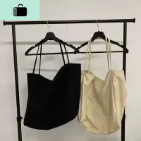 韩国慵懒帆布包女单肩chic百搭大容量休闲手提购物袋女包学生书包NEW LAKE女士单肩包