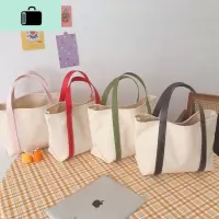 唐糖包袋/ins博主推荐简约款手拎帆布袋pu肩带手提包大容量帆布包NEW LAKE女士单肩包