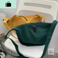 ins日系文艺小清新港风潮防水尼龙包男女简约百搭单肩斜挎包小包NEW LAKE女斜挎包