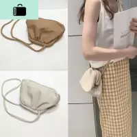 云朵包包女2019新款潮韩版休闲百搭手拿斜挎包ins超火褶皱饺子包NEW LAKE女斜挎包