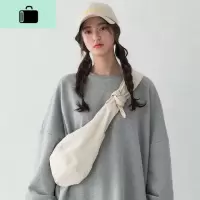 尹氏尚品原创帆布斜挎包饺子包胸包腰包日系男包女包简约文艺潮包NEW LAKE女斜挎包