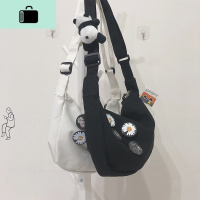 日系原宿工装纯色斜挎包女饺子包韩国文艺小雏菊包INS港风小挎包NEW LAKE女斜挎包