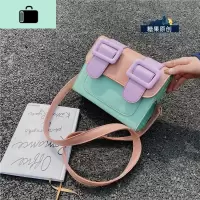 流行的撞色小包包女新款2020春季ins时尚百搭网红洋气单肩斜挎包NEW LAKE女斜挎包