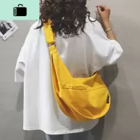 饺子包包女2020新款韩版百搭大容量斜挎包休闲学生上课帆布单肩包NEW LAKE女斜挎包