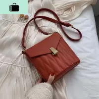 高级感女包包2020新款潮韩版斜挎包百搭ins时尚水桶包褶皱包个性NEW LAKE女斜挎包