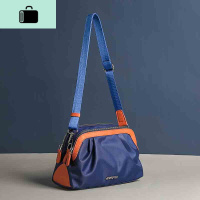 时尚尼龙布拼接色女包2020新款休闲斜挎包单肩妈妈中年多层小包潮NEW LAKE女斜挎包