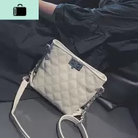 ins百搭包包女2020新款潮韩版时尚高级感洋气菱格链条单肩斜挎包NEW LAKE女斜挎包