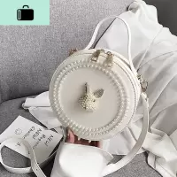 洋气小包包女2020新款潮韩版百搭斜挎包高级感包包珍珠时尚小圆包NEW LAKE女斜挎包