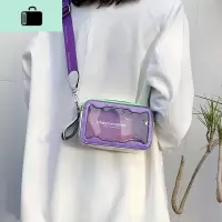 透明包包2020新款潮夏季女网红时尚斜挎包单肩包百搭超火质感小包NEW LAKE女斜挎包