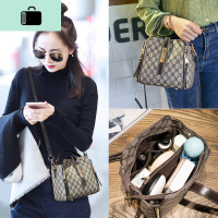 上新小包包2020新款潮印花女包韩版百搭单肩斜挎包ins超火水桶包NEW LAKE 灰色女斜挎包