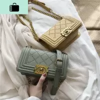 包包2020新款潮韩版时尚单肩包简约质感菱格链条斜挎包女百搭insNEW LAKE女斜挎包