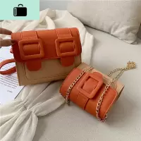 包包女2020新款ins超火剑桥包拼色单肩斜挎包单肩邮差包NEW LAKE女斜挎包