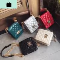 高级感洋气包包女2020新款韩版时尚菱格链条网红包百搭单肩斜挎包NEW LAKE女斜挎包