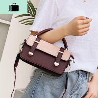 包包女2020新款春夏日韩版时尚休闲百搭撞色小方包女宽窄带斜挎包NEW LAKE女斜挎包