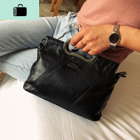 包包女潮2020韩版新款单肩包休闲百搭软皮斜挎包复古手提包女小包NEW LAKE 黑色女斜挎包