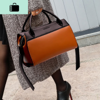 撞色斜挎包女韩版2020新款包包女手提包单肩大气简约百搭个性时尚NEW LAKE 棕色女斜挎包