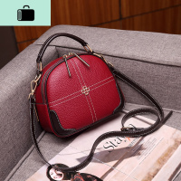 质感包包女2020新款ins百搭小圆包时尚大气女包手提包单肩斜挎包NEW LAKE 红色女斜挎包