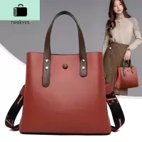 软皮女士手提包2020春夏新款包包大气妈妈中年女包斜挎包大包百搭NEW LAKE女斜挎包