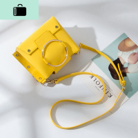 2020新款女包圆环小方包潮水桶包女韩版单肩斜挎包简约百搭小包包NEW LAKE女斜挎包