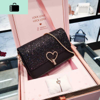 *链条黑色旅行包斜挎包休闲斜跨包链条软妹款少女中年夏天女孩出NEW LAKE女斜挎包