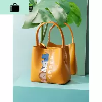 女包水桶包新款2020卡通可爱单肩斜挎包少女韩版手提包大容量NEW LAKE女斜挎包