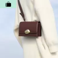 BAG 港风 复古宽肩带搭扣小包包女包新款2020百搭单肩斜挎包NEW LAKE女斜挎包