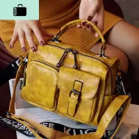 包包女2020新款潮软皮单肩包手提包多口袋休闲背包百搭斜挎包小包NEW LAKE女斜挎包