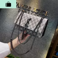 上新小包包女包新款2019时尚单肩斜挎包女士百搭链条包简约小方包NEW LAKE女斜挎包