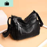 软皮中年2020新款单肩大容量中老年奶奶包妈妈婆婆女包NEW LAKE女斜挎包