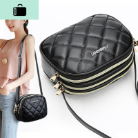 2020新款简约百搭单肩斜挎PU软皮时尚百搭大容量学生包包妈妈包女NEW LAKE 黑色-单包女斜挎包