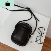 贝壳黑色小包女斜挎夏天迷你手机包包2020新款潮皮质简约百搭女包NEW LAKE 黑色女斜挎包