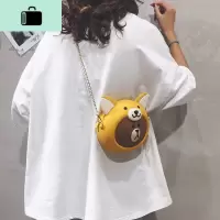 火爆硅胶包包女2020夏季新款可爱卡通熊头小圆包少女感斜挎单肩包NEW LAKE女斜挎包