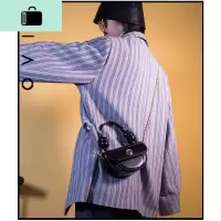 20春夏手提半圆马鞍包小号斜挎手机包包女金属扣复古时尚小众NEW LAKE女斜挎包