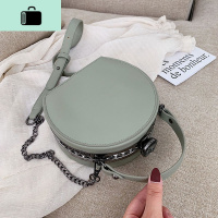 质感包包女2020新款潮韩版手提百搭单肩包时尚链条锁扣斜挎小圆包NEW LAKE女斜挎包