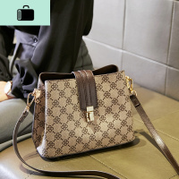 包包女2020春季新款小包包女百搭斜挎单肩包简约欧美时尚水桶包潮NEW LAKE 灰色女斜挎包