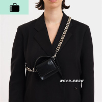 2020年Kara春夏新款皮mini链条斜挎小方包个性小众迷你手提包女NEW LAKE 黑色(皮)不能放手机女斜挎包