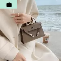 二代mini凯莉包网红百搭手提斜挎小包包女包2020新款潮夏NEW LAKE女斜挎包