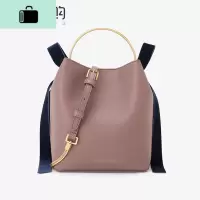 新加坡 包包女2020新款蝴蝶结饰水桶包金属提把单肩斜挎手提包NEW LAKE女斜挎包
