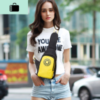 爱旅行胸包男女斜挎小包个性潮酷时尚运动休闲包DMB9918080NEW LAKE 黄色配黑色女斜挎包