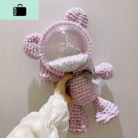 卡通小熊手工编织包包diy材料包自制手织透明百搭单肩斜跨女包潮NEW LAKE女斜挎包