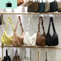 小脏柜 高级感单肩褶皱包包软皮女包韩国腋下包时尚大容量饺子包NEW LAKE女斜挎包