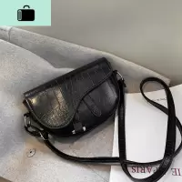 夏季新款质感女包小包包潮韩版复古百搭单肩包个性百搭简约斜跨包NEW LAKE女斜挎包