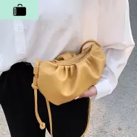 女包2020新款仙女单肩包春夏mini云朵包百搭时尚潮流褶皱饺子包潮NEW LAKE女斜挎包