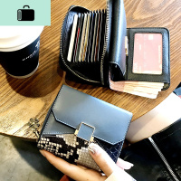 皮钱包女短款小巧超薄皮夹精致高档卡包一体大容量百搭大气简约NEW LAKE