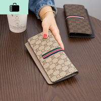 欧美简约超薄长款钱包女皮2019新款多功能拉链搭扣卡位牛皮钱夹NEW LAKE