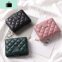 皮折叠小巧钱包女短款卡包一体超薄精致高档大容量多卡位小款潮NEW LAKE