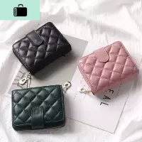 皮折叠小巧钱包女短款卡包一体超薄精致高档大容量多卡位小款潮NEW LAKE