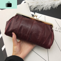 新款女士长款手拿包简约短款钱包搭扣包手机口金包卡包色NEW LAKE