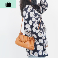 免邮褶皱云朵包包女2020新款网红百搭ins单肩斜跨软皮饺子手拿包NEW LAKE女斜挎包